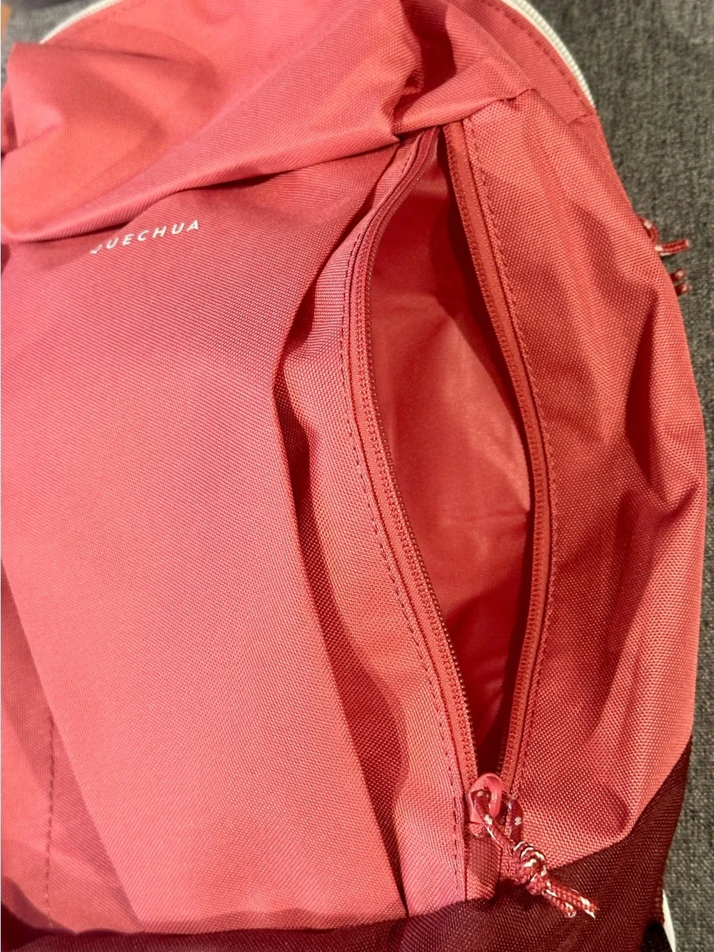 NEW Decathlon Quechua 10L Hiking Backpack Daypack Coral Pink & Maroon Small